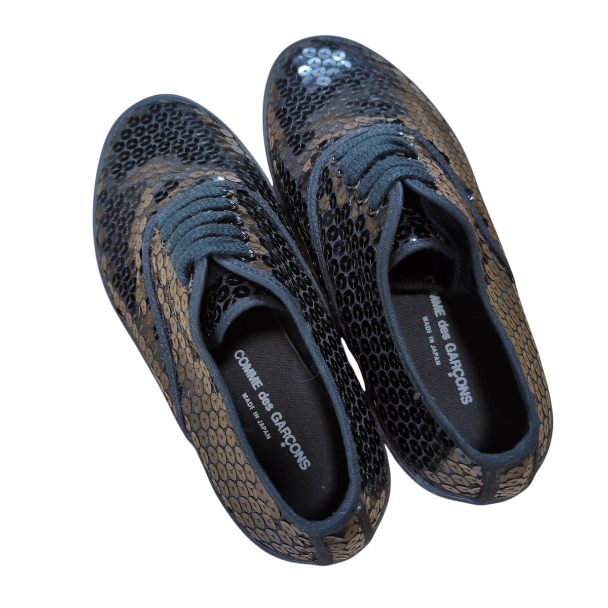COMME des GARCONS tricot Sequin Lace Up Shoes Size 22.0