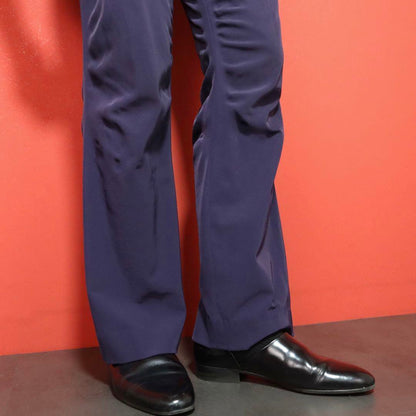 Issey Miyake Purple Nylon Stretch Crinkled Flare Size 2