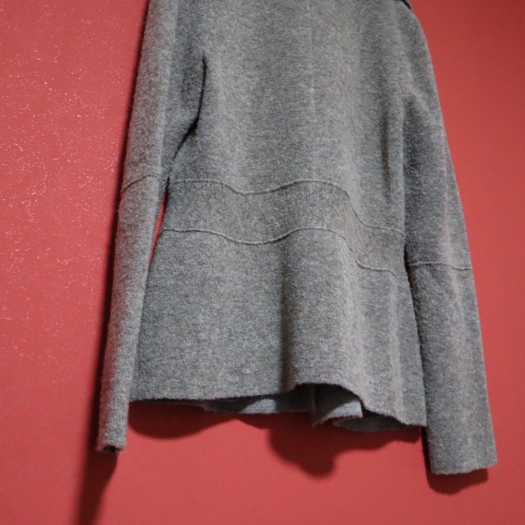 HaaT ISSEY MIYAKE Gray Collar Drape Design Size 2