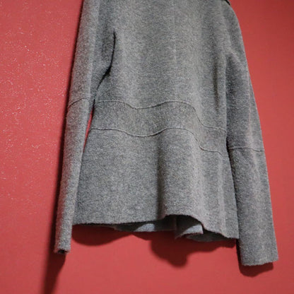HaaT ISSEY MIYAKE Gray Collar Drape Design Size 2