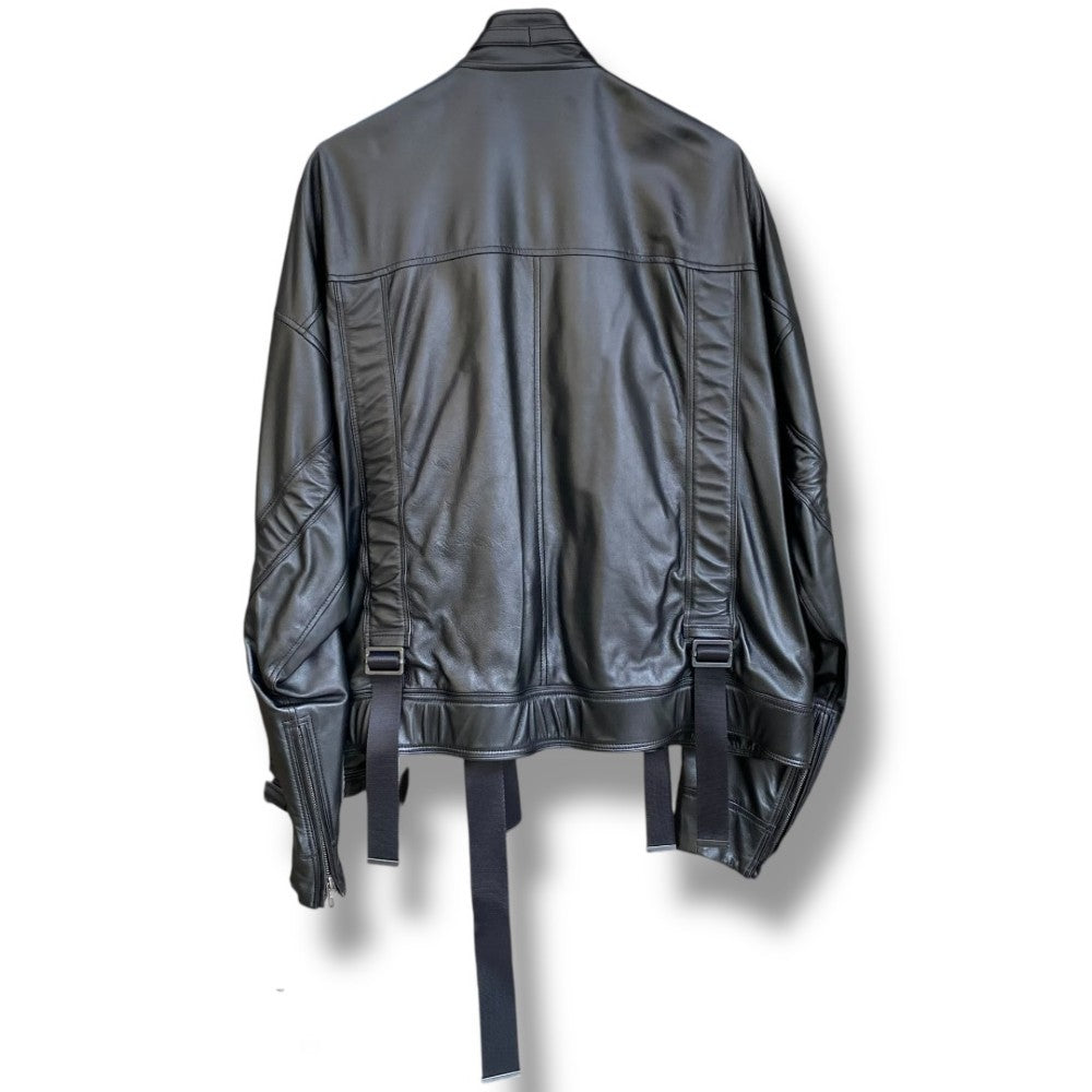 JULIUS 22SS Lamb Leather Jacket Black Size 3