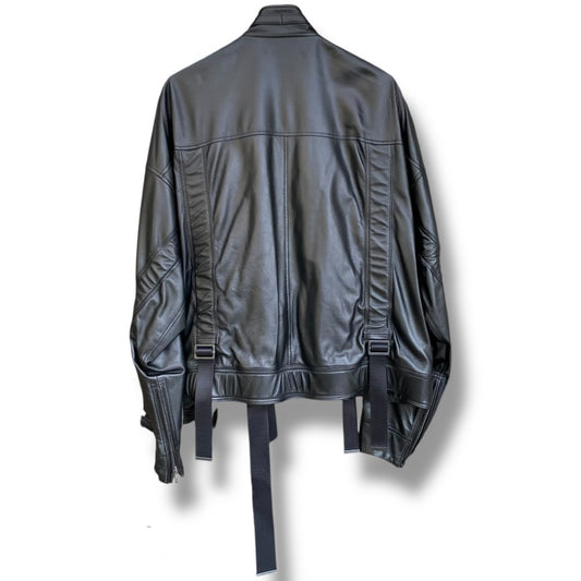 JULIUS 22SS Lamb Leather Jacket Black Size 3
