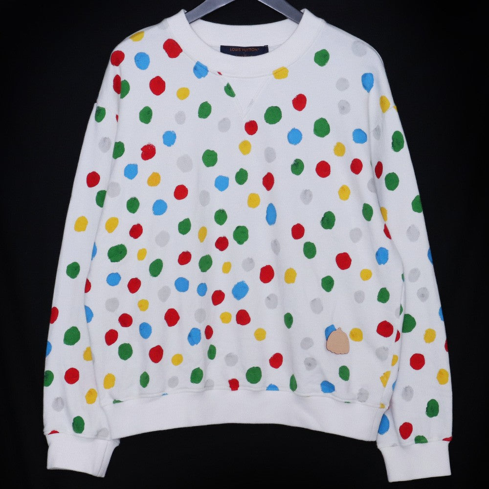 LOUIS VUITTON x Kusama 23SS Painted Sweatshirt White Size L