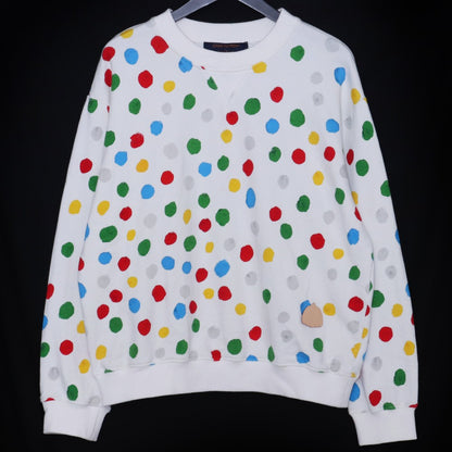 LOUIS VUITTON x Kusama 23SS Painted Sweatshirt White Size L