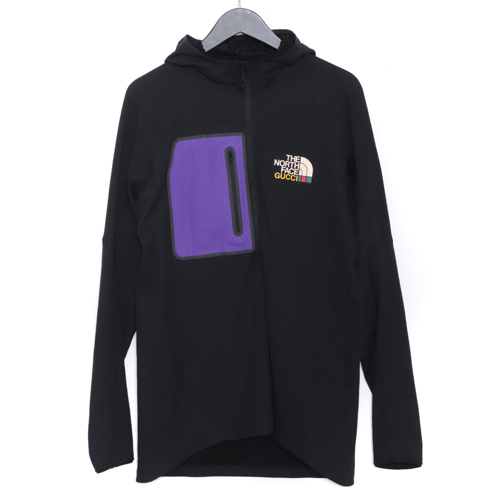 Gucci x The North Face Half-Zip Fleece Hoodie Black Size S