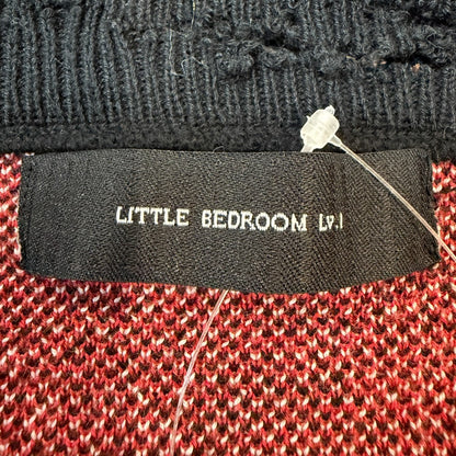 LITTLE BEDROOM Distressed Grunge Knit Sweater Red