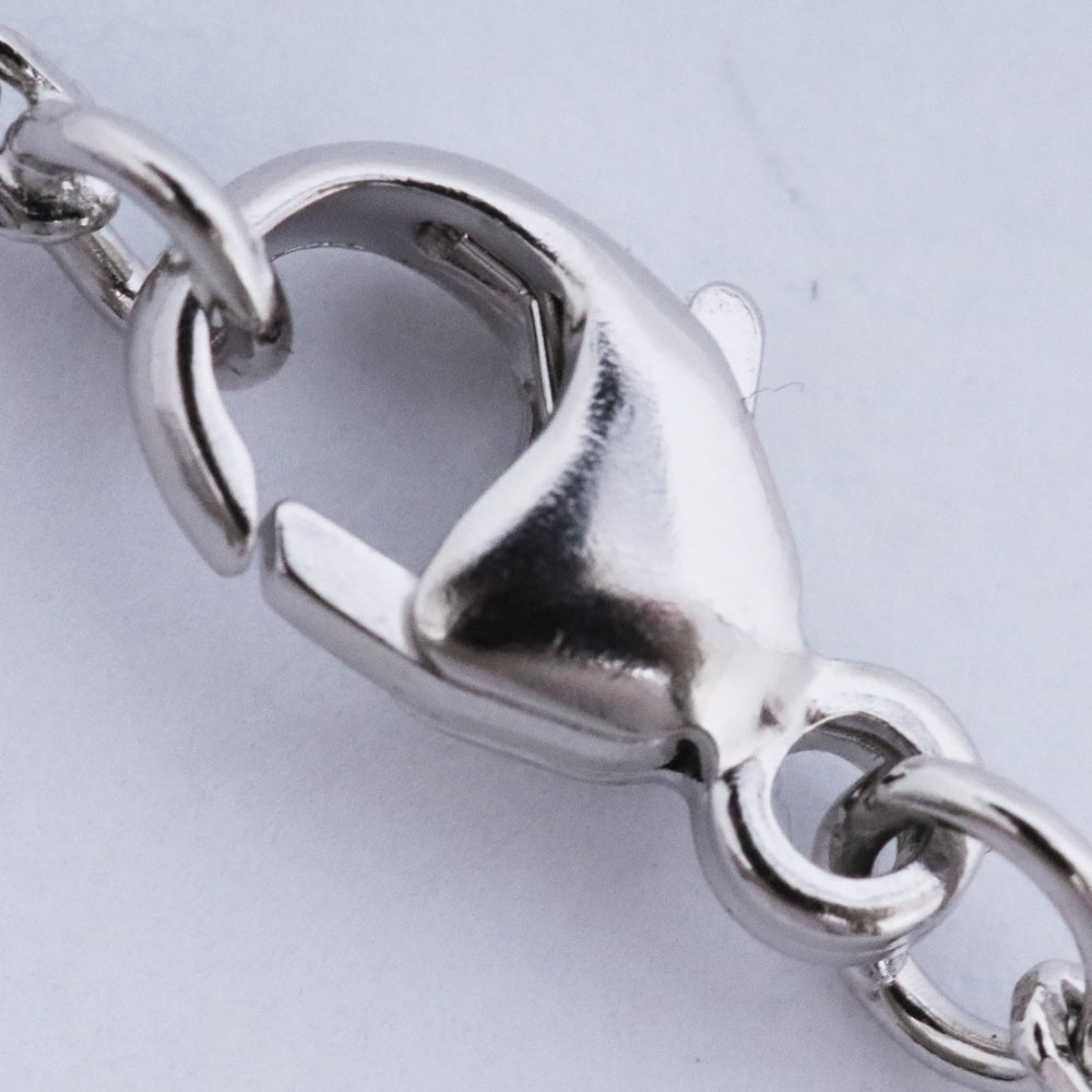 HERMES Mini Pop H Charm Pendant Necklace Silver Black Size F