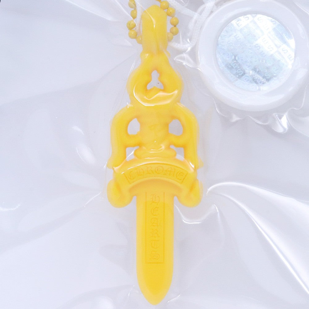 CHROME HEARTS Rubber Large Dagger Pendant Necklace Size F
