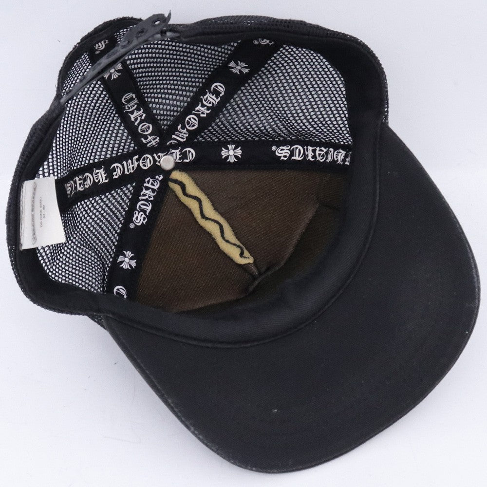 CHROME HEARTS Black Mesh Trucker Cap Size F