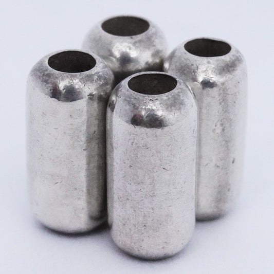 Taro Washimi Silver Long Pipe Beads (4-Piece Set) Size F