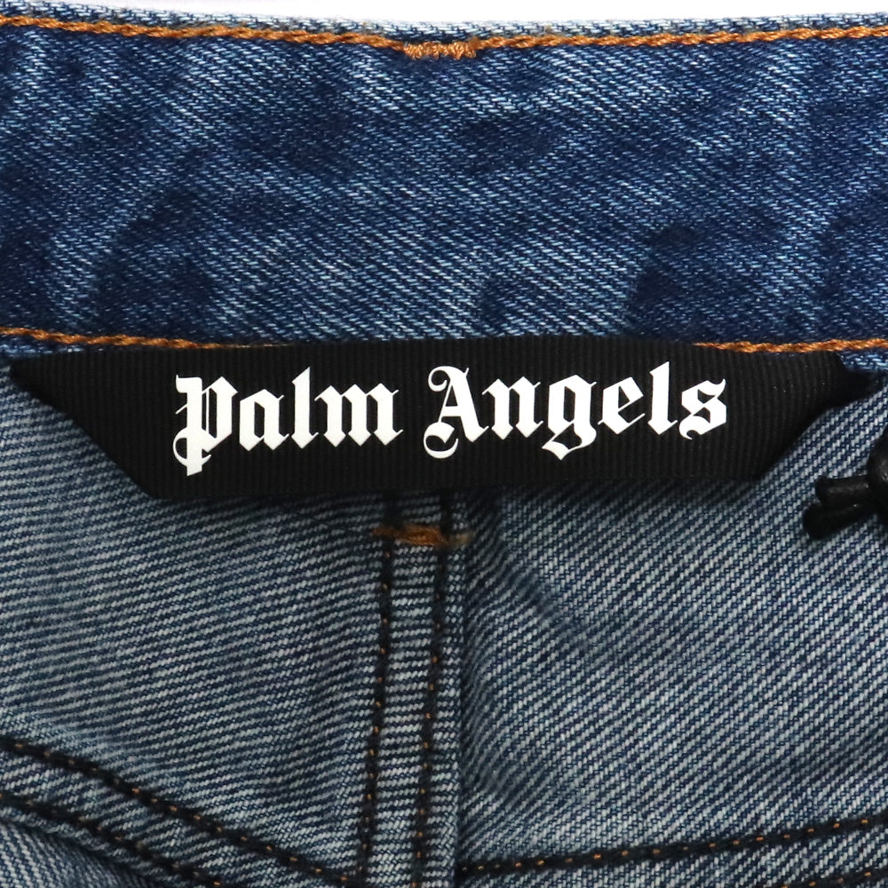PALM ANGELS 23SS Side Stripe Straight Jeans Indigo Size 34