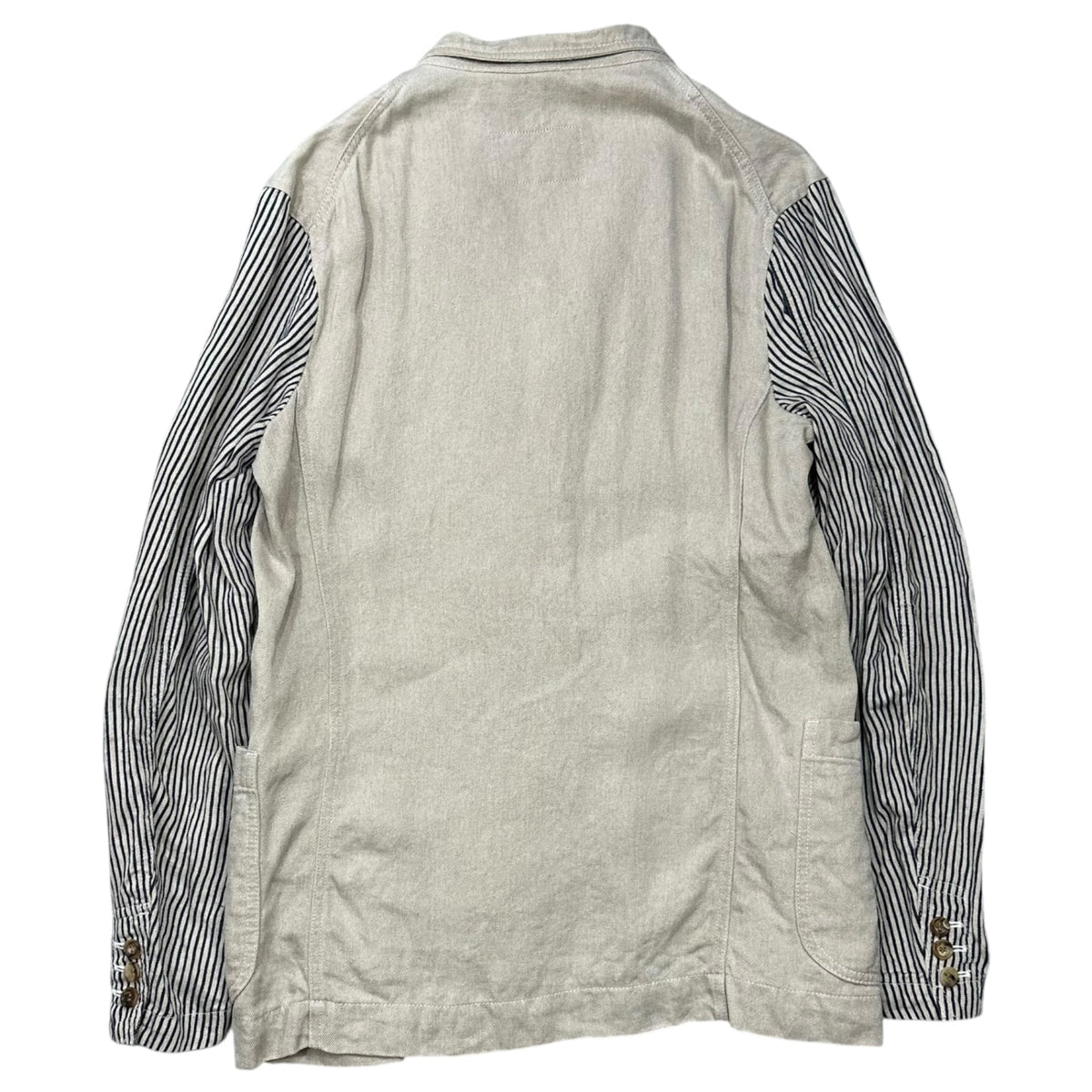 COMME des GARCONS HOMME DEUX 2013 Linen w/ Stripes Jacket Size M