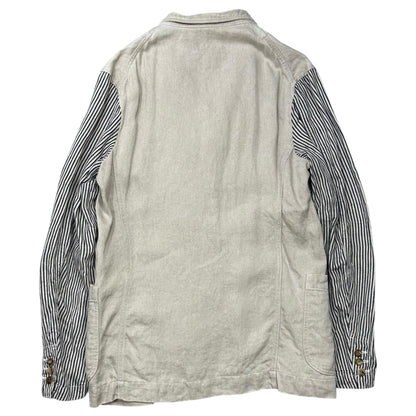 COMME des GARCONS HOMME DEUX 2013 Linen w/ Stripes Jacket Size M