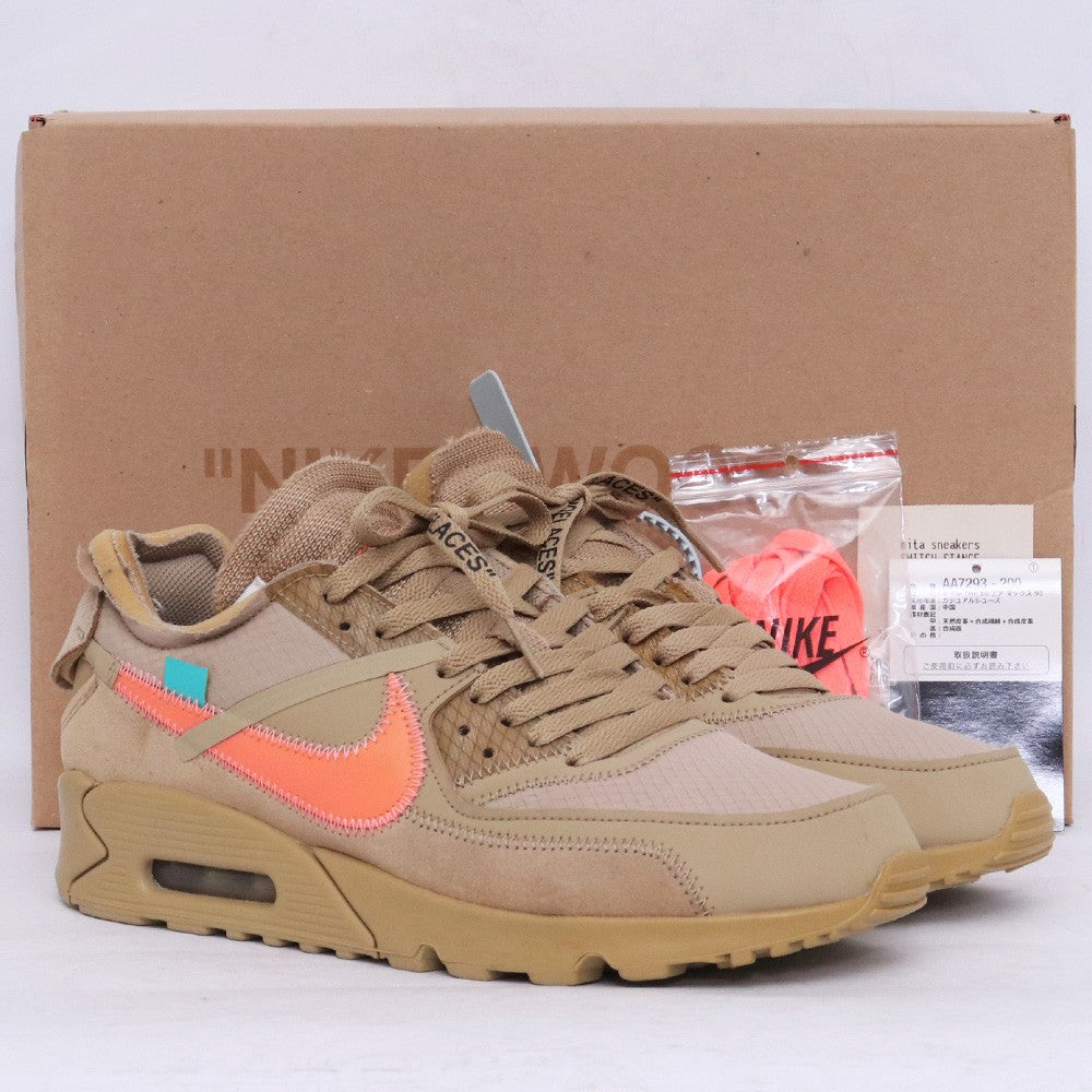 Off-White Nike THE 10 AM90 Desert Ore Sneakers Size 26.5cm