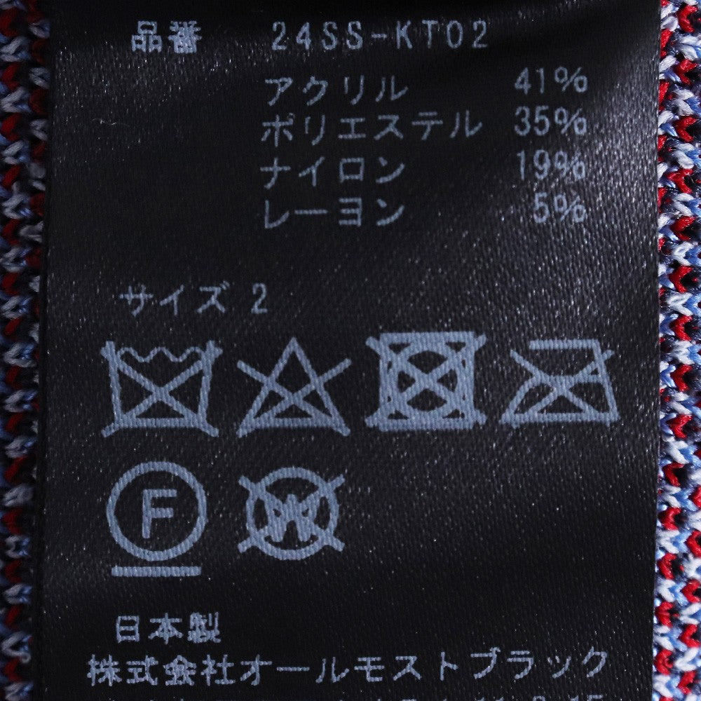 ALMOSTBLACK 24SS Fuji Jacquard Knit Black Size 2