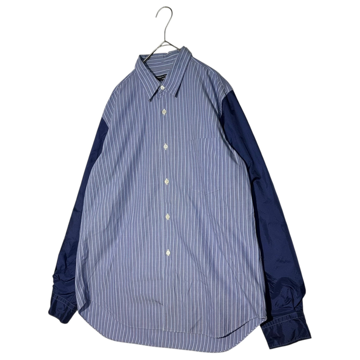 COMME des GARCONS HOMME 05SS Nylon Sleeve Shirt Blue Size M