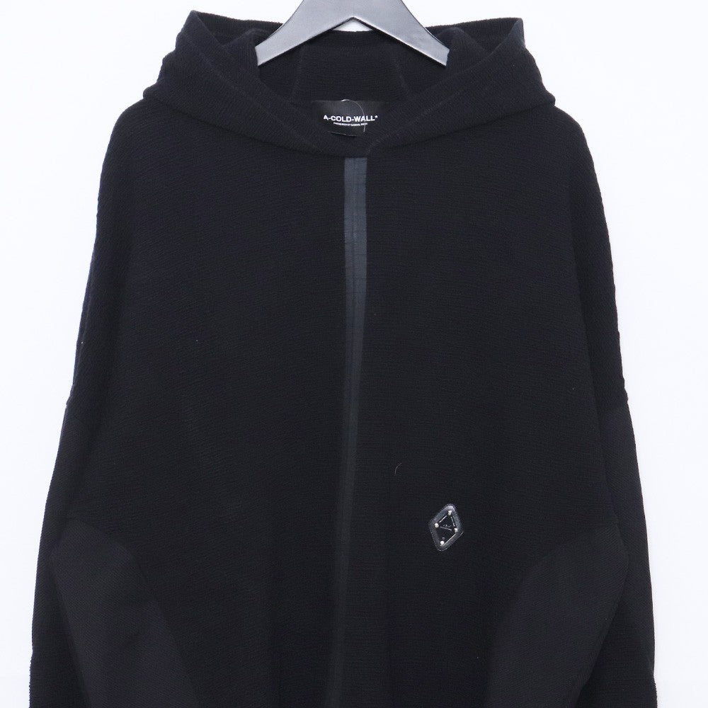A COLD WALL Textured Concealed Zip Hoodie Black Size XL