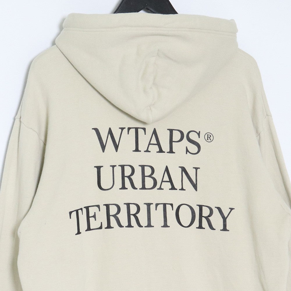 WTAPS 21AW Urban Territory Print Hoodie Cream Size 03