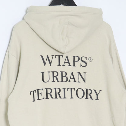 WTAPS 21AW Urban Territory Print Hoodie Cream Size 03