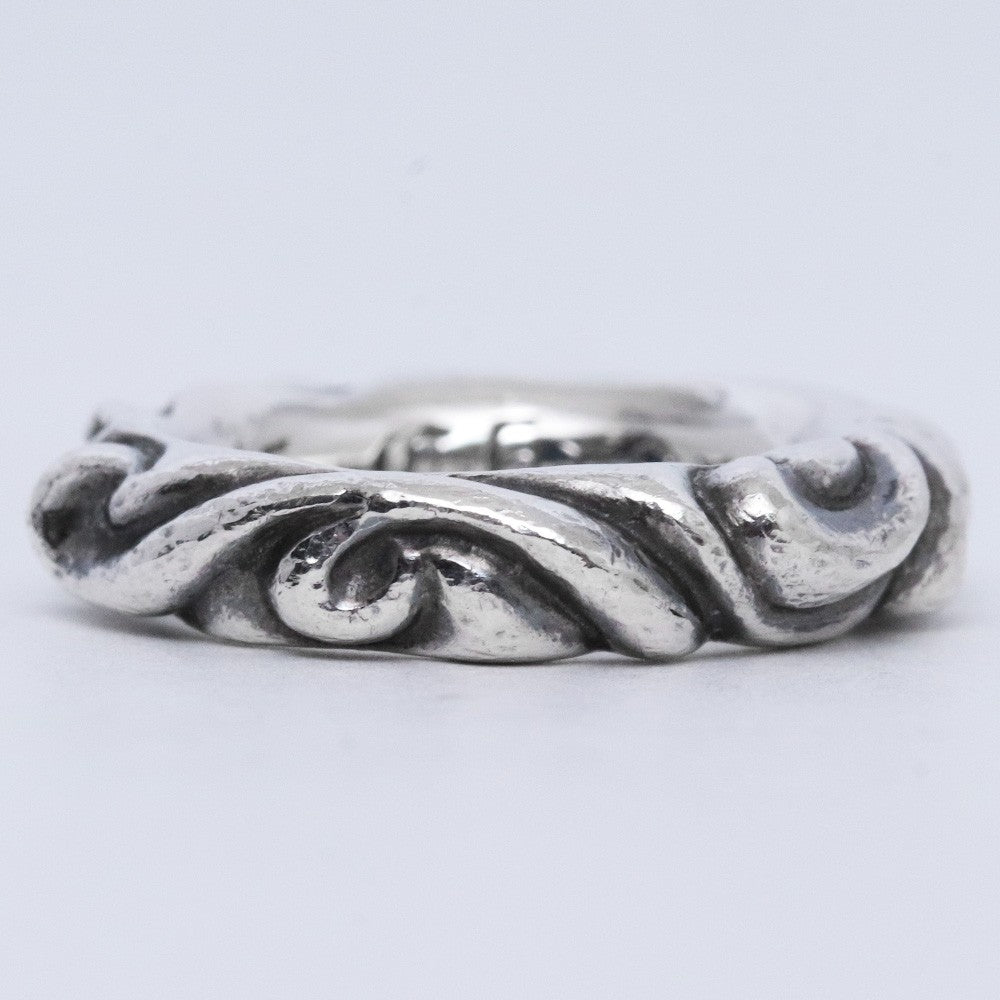 CHROME HEARTS SCRL Band Silver Ring Size ONE SIZE