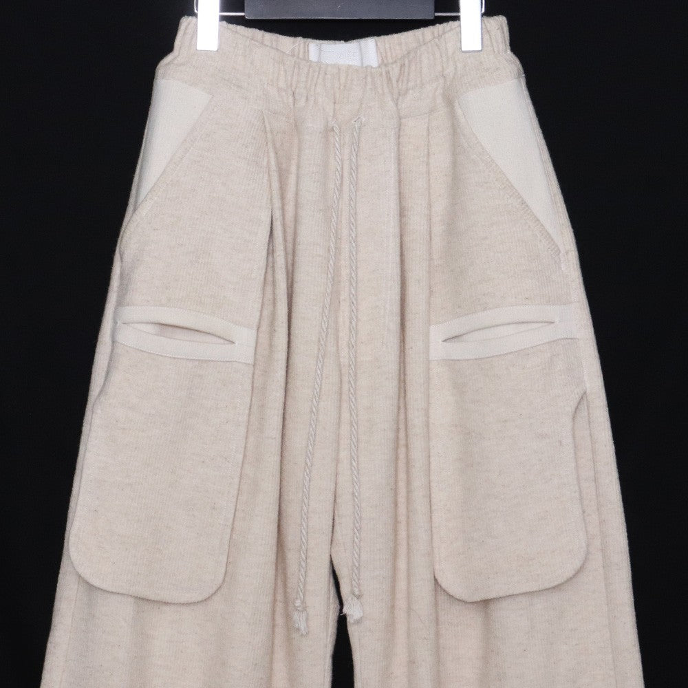 ZUKAN Wide Easy Pants White