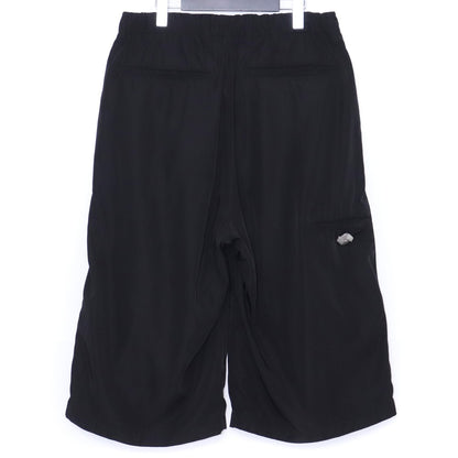 ALMOSTBLACK Woven Wide 2 Tuck 6 Brooch Shorts Black Size 1
