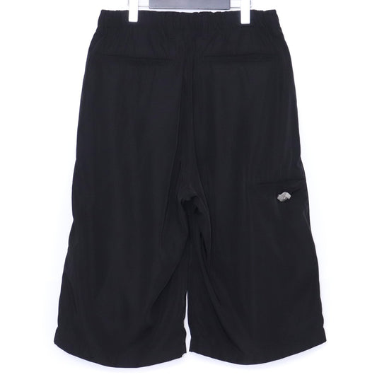 ALMOSTBLACK Woven Wide 2 Tuck 6 Brooch Shorts Black Size 1