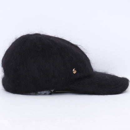 GUCCI Mohair Baseball Cap Black Size L