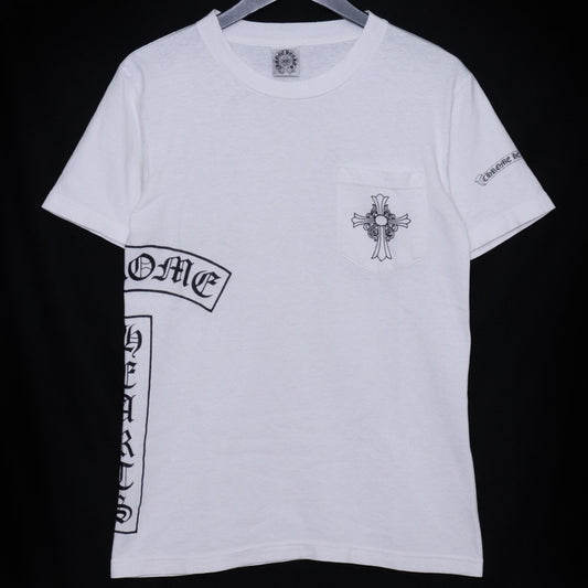 Chrome Hearts Old T-Bar CH Cross White Size M