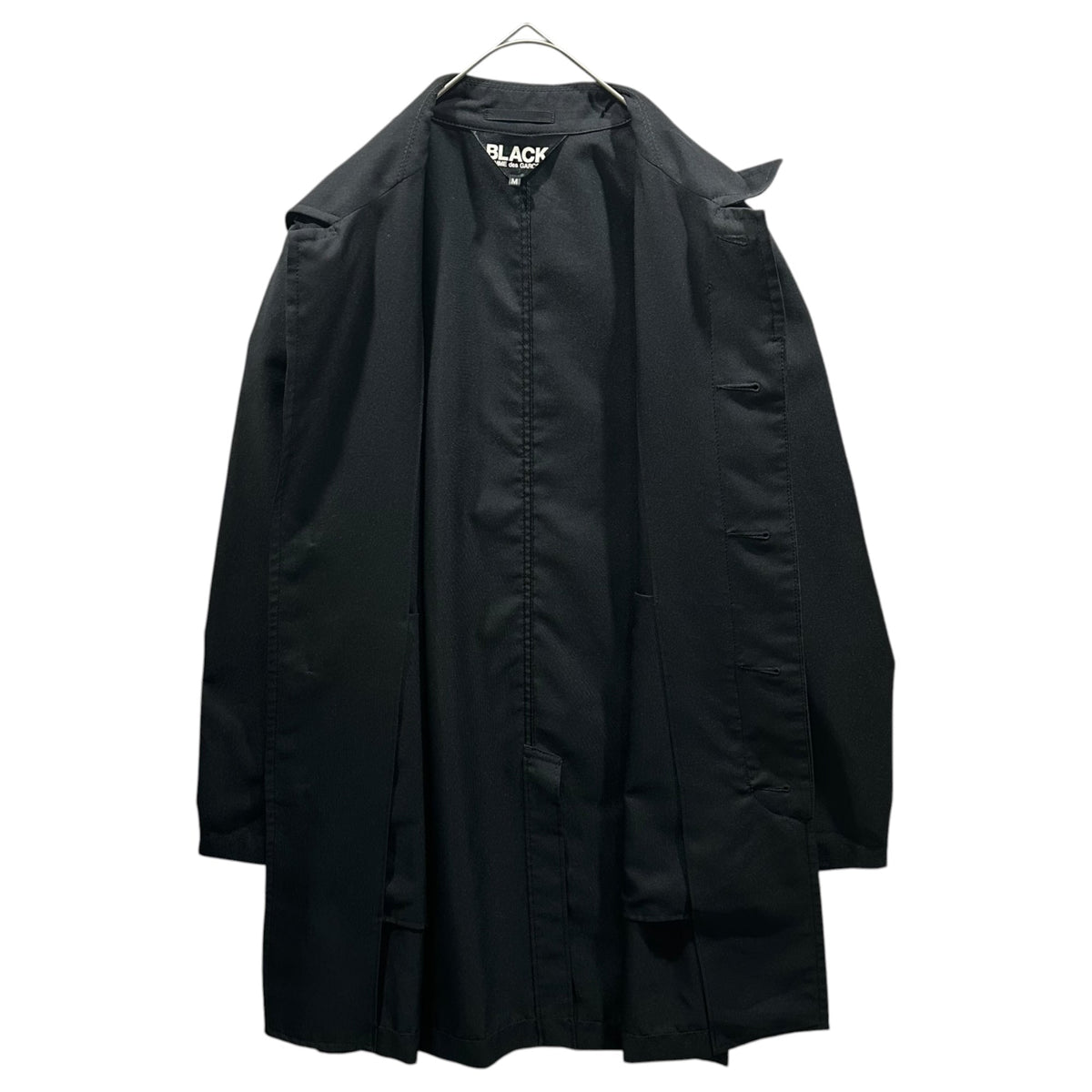 BLACK COMME des GARCONS 11AW Polyester Coat Black Size M