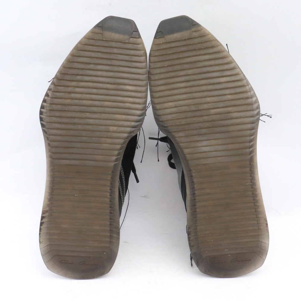 RICK OWENS VINTAGE RUNNER Lace Up Sneakers Black Size 35