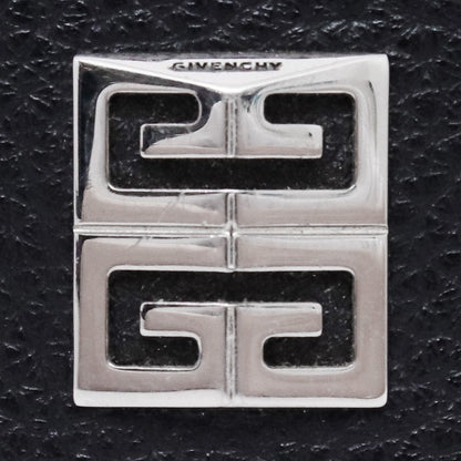GIVENCHY 4G Plaque Grained Leather Card Holder Black Card Case Size F