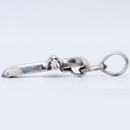 CHROME HEARTS CH Cross Small W Bale Pendant Silver Size F