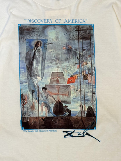 Salvador Dali 90s Dead Stock Discovery of Art White Size XL