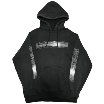 STUSSY 2000s Faded Logo Hoodie Black Size S