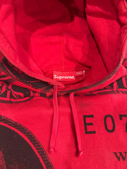 Supreme Franklin Pullover Hoodie Red Size M