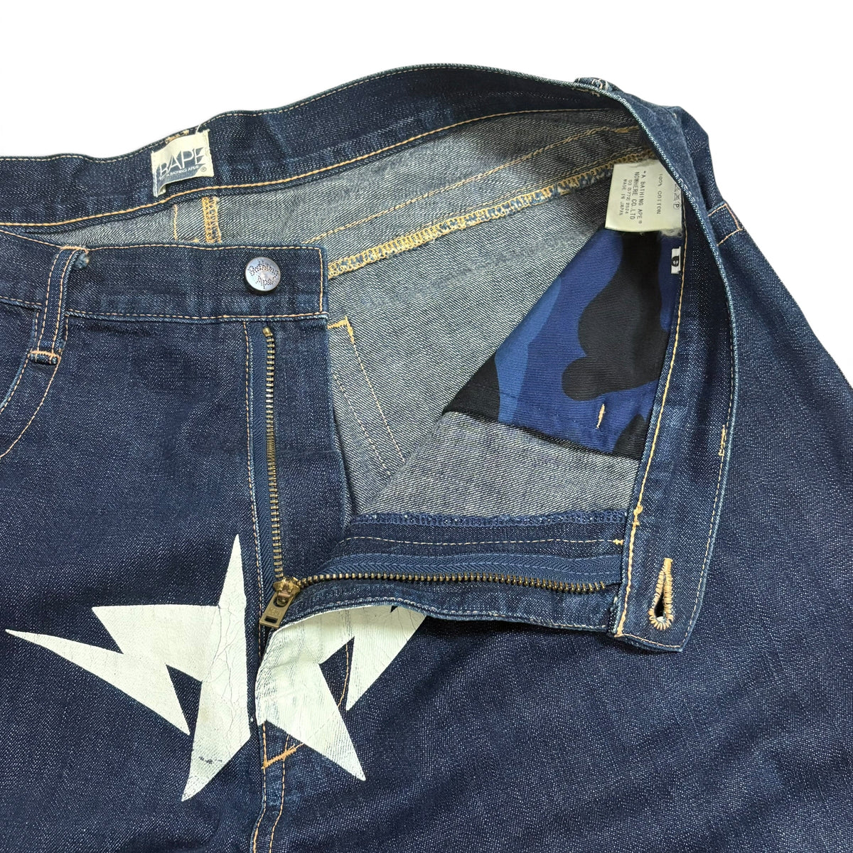 Bape A BATHING APE Denim Jeans Size XL