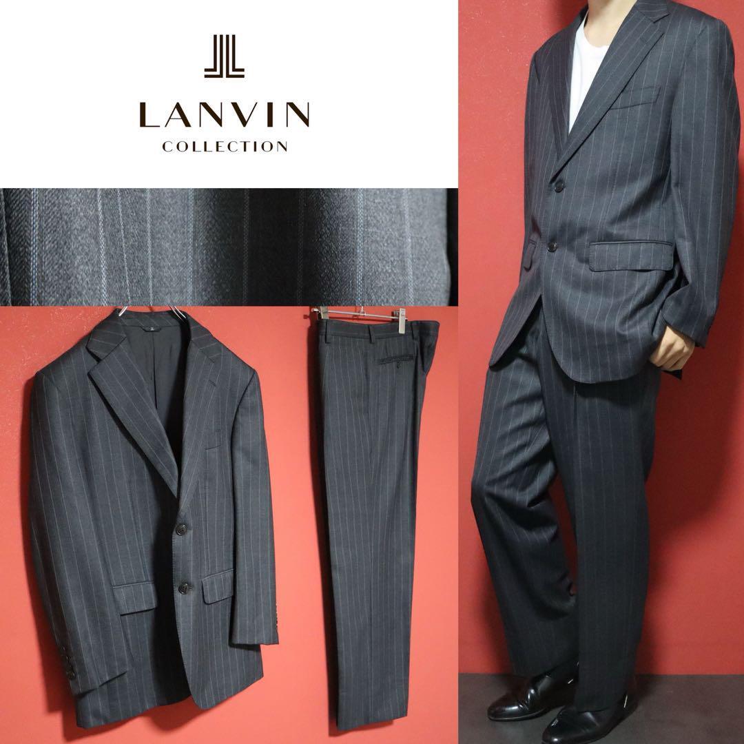 Lanvin Gray Cashmere Blend Striped Jacket Size M