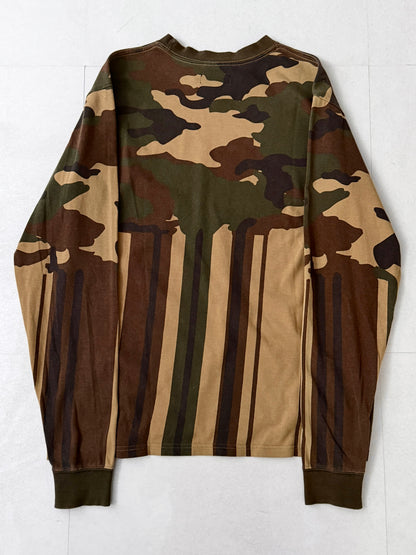 Swagger Camo Design Long Sleeve Shirt Size M