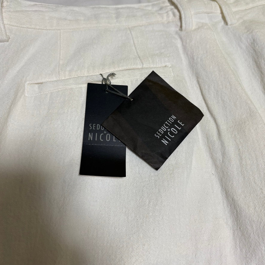 SEDUCTION de NICOLE 90s White Cotton Denim Jeans Size 50