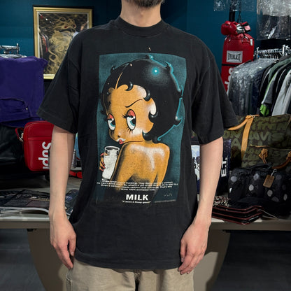 BETTY BOOP 90s got milk? / MILK T-Shirt Size L
