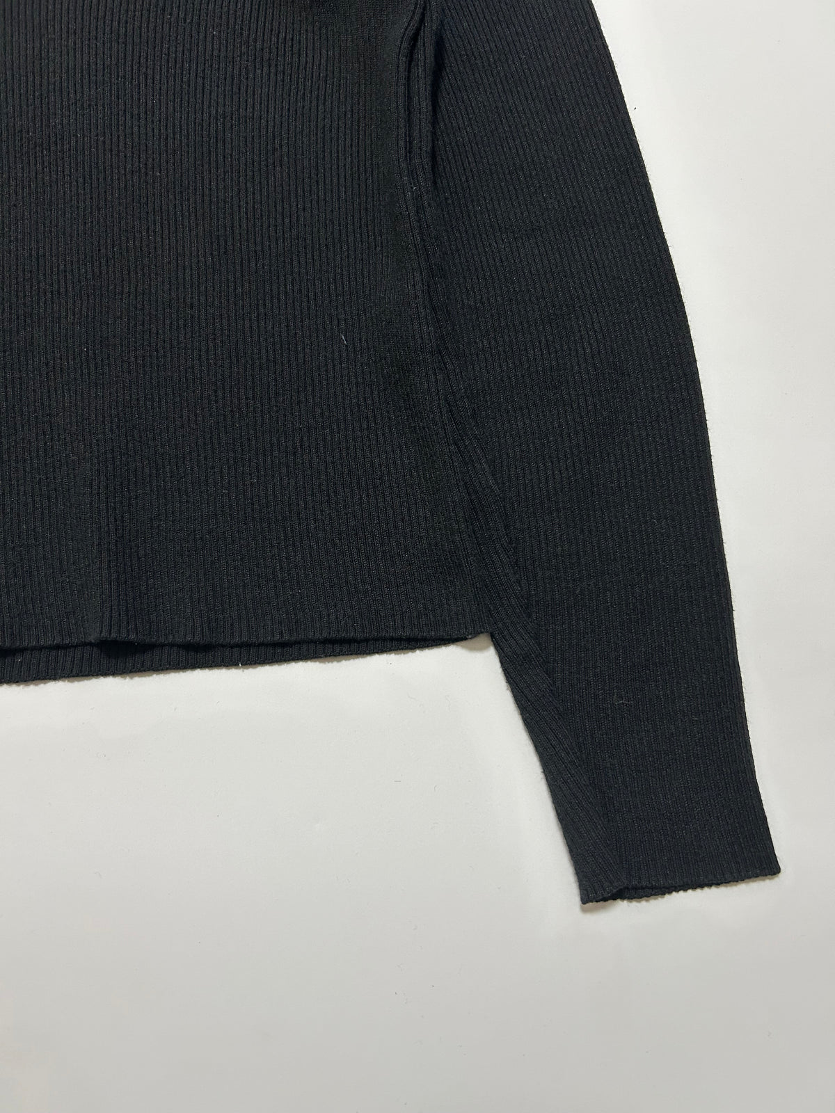 DOLCE&GABBANA 2000s Ribbed Knit Sweater Black Size 44