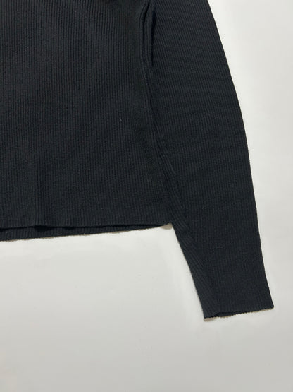 DOLCE&GABBANA 2000s Ribbed Knit Sweater Black Size 44