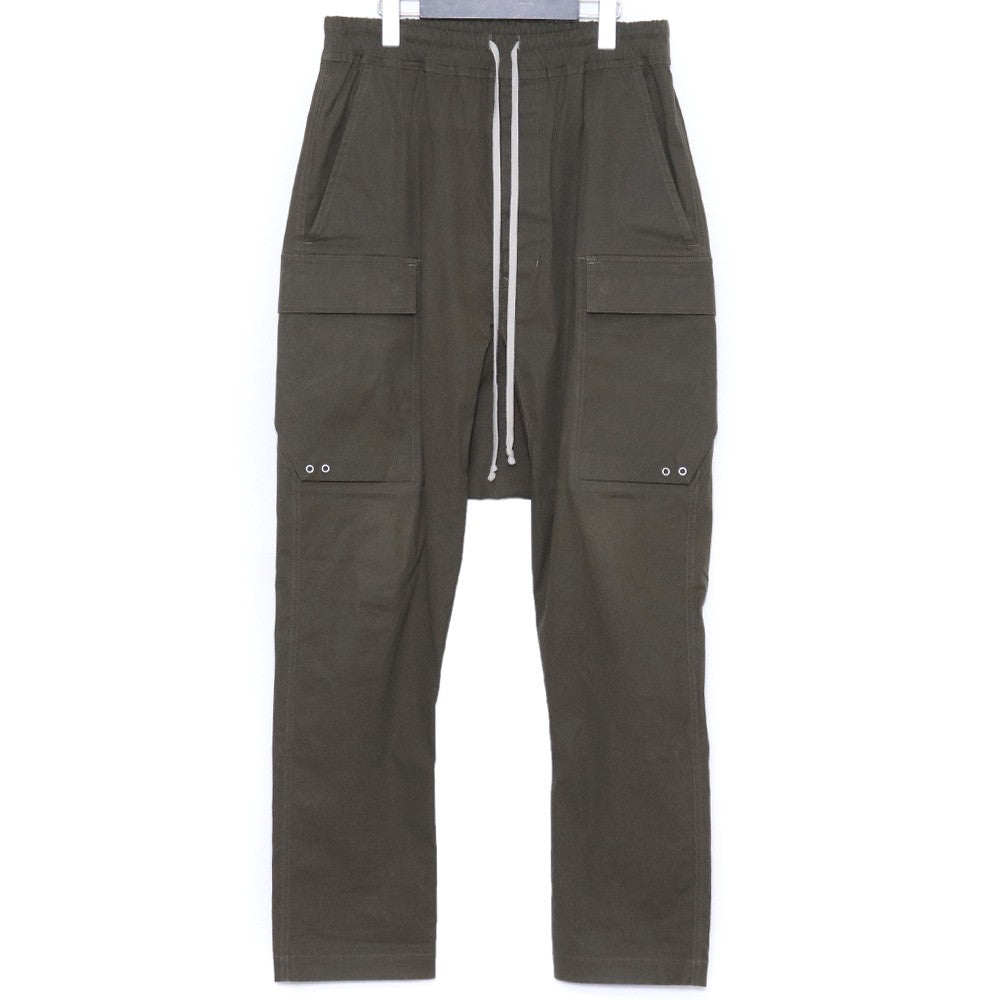 RICK OWENS 22AW Drawstring Cargo Pants Green Size 46
