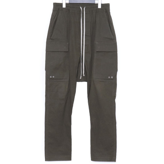 RICK OWENS 22AW Drawstring Cargo Pants Green Size 46