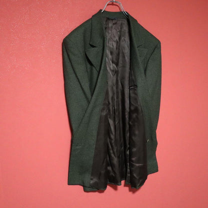 Gianni Versace 80s Khaki Houndstooth Jacket Size 46