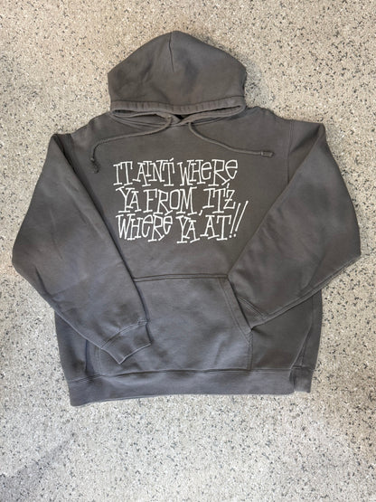 Stussy Shawn Photo Pullover Hoodie Charcoal Gray Size L