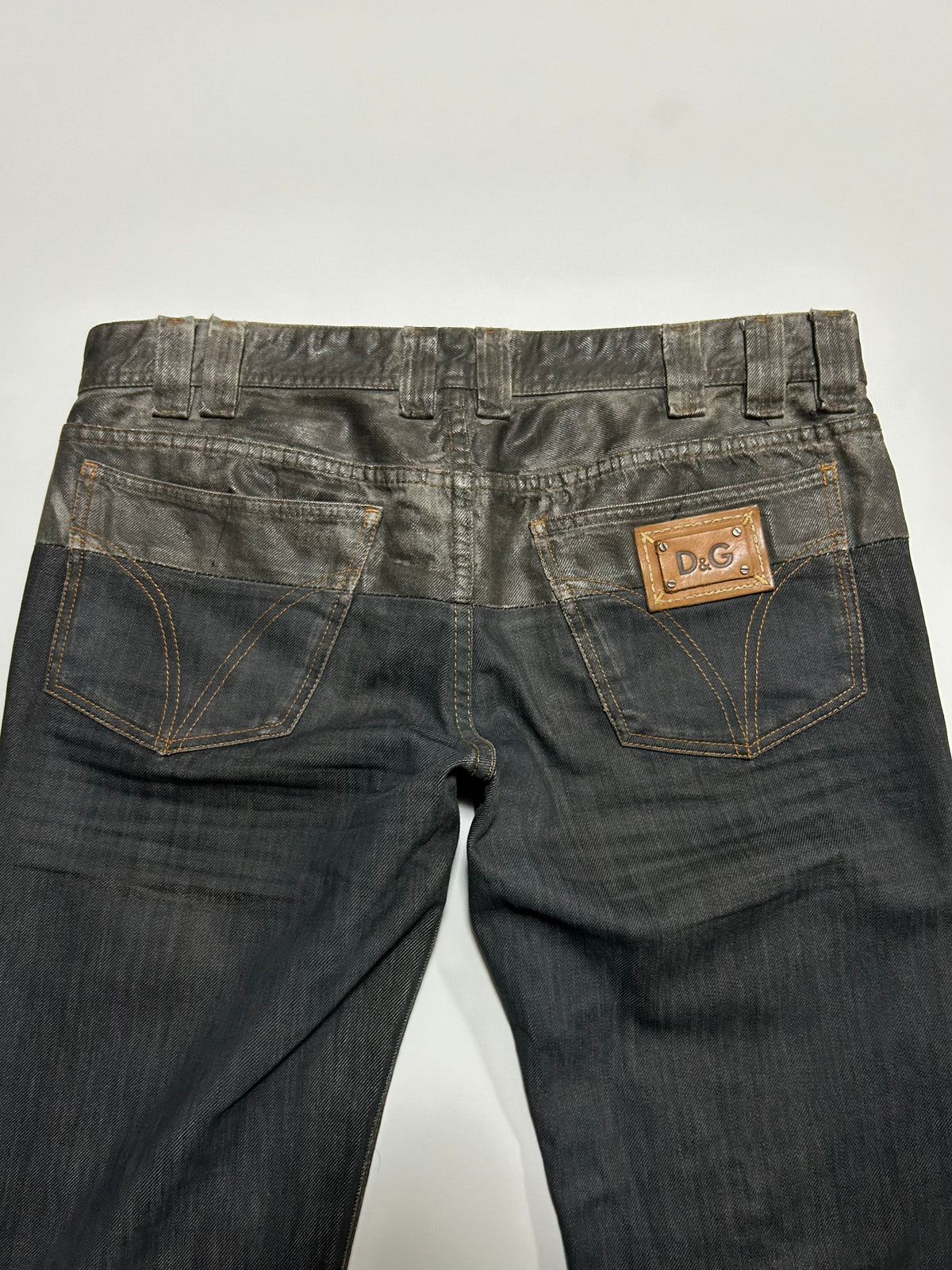 Dolce & Gabbana D&G 2000s Low Rise Two-Tone Jeans Size 34