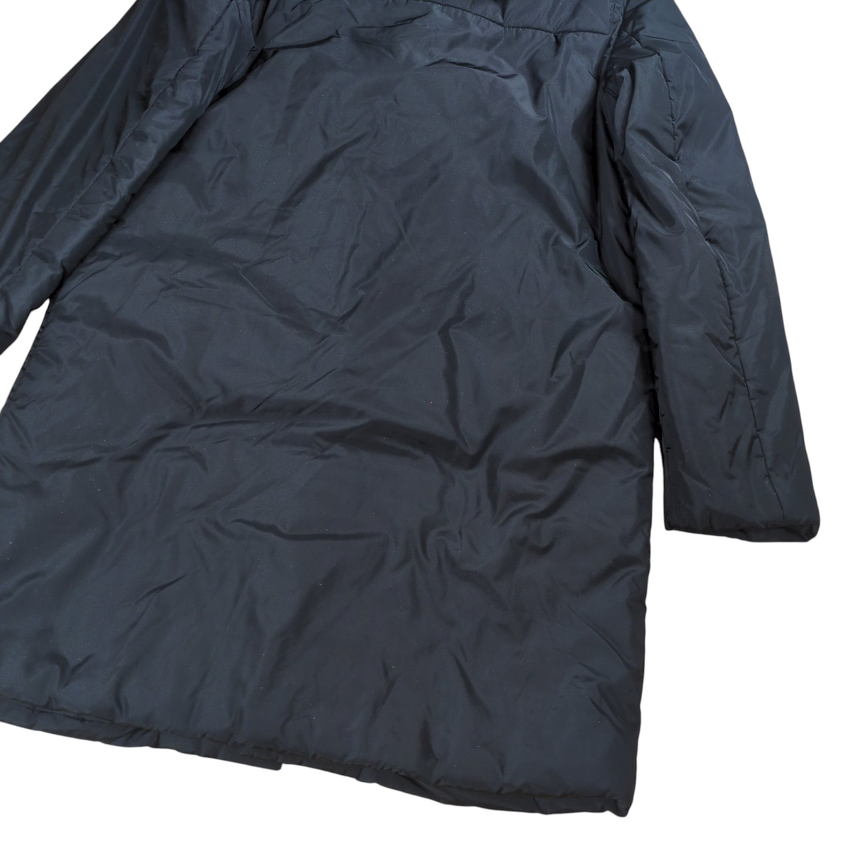Prada Leather Belted Nylon Padded Coat Size 40
