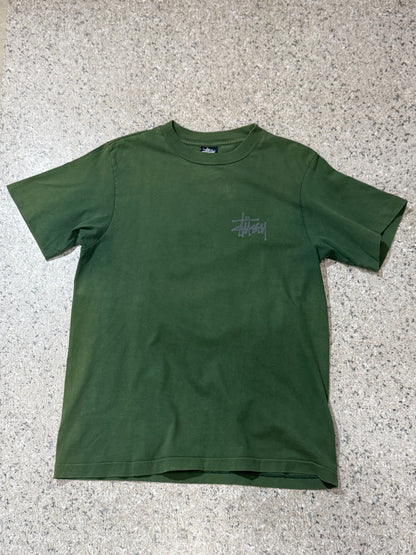 Old Stussy 90s Dragon T-Shirt Faded Green Size M